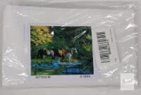NEW Paint by Numbers Kit X1689 Horses Landscape &ndash; 40x50CM Acrylic, Canvas, 24 Colors, Brushes, China