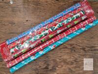 MillBrook Studio Holiday Wrapping Paper, 6 Rolls, 30"x100" Each, Assorted Christmas Designs
