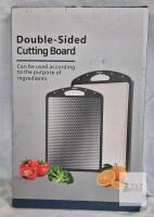 NEW Double-Sided Cutting Board Pure Titanium & Wheat Straw PP, 17.7"x11.8", Model LYCB004AC