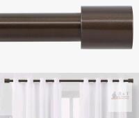 NEW HE!DEAR Curtain Rod, Bronze, Adjustable 36&ndash;88", Metal, 1" Diameter, Model 08 BR, Includes Brackets