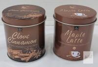 NEW Cacalom Scented Candles 9oz Tin (2-pack) &ndash; Clove Cinnamon & Maple Latte, 50hr Burn, Soy Wax