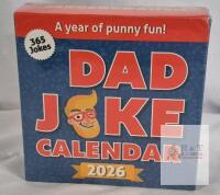 NEW Dad Joke Calendar 2026 | 365 Page-A-Day Tear-Off Jokes | Desk Calendar with Stand & Wall Hook
