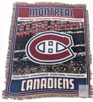 Montreal Canadiens NHL Woven Throw Blanket 64"x51", Polyester/Cotton, my TEAM my TOWN, CA 36528