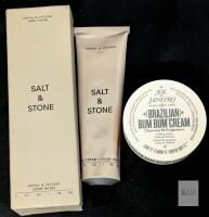 Salt & Stone Santal & Vetiver Hand Cream 2oz + Sol de Janeiro Brazilian Bum Bum Cream 25ml Lot
