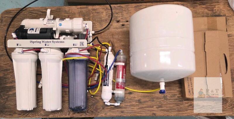 iSpring 6-Stage Reverse Osmosis Water Filter System RCC7P-AK, Booster Pump, Alkaline, 3.2 gal Tank AS IS