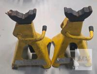 3 Ton Capacity Jack Stands, Steel, Adjustable Height, Yellow, Pair