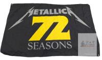 Metallica 72 Seasons Flag 59"x35" Official 2023 Merch Traffic Licensed Polyester Banner Black/Yellow