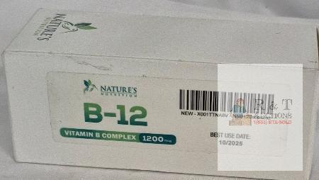 Exp 10/2025, Nature&rsquo;s Nutrition B-12 Liquid Drops 1200 mcg 2oz, Vitamin B Complex,X001TTNA8V