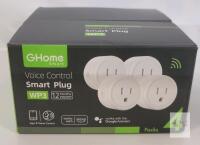 GHome Smart WP3 Wi-Fi Smart Plug 4-Pack, Alexa & Google Compatible, 10A, 2.4GHz, Type B Outlet