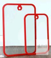 NEW 2-Pack Red Non-Slip Cutting Boards, 15"x10" & 12"x8", BPA-Free Plastic, Hanging Holes