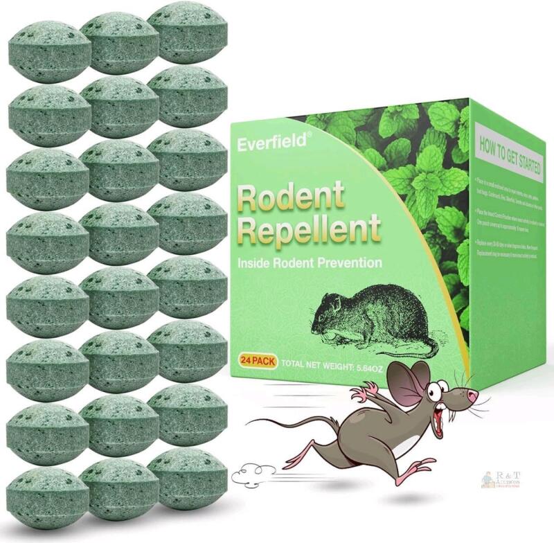 Everfield Rodent Repellent Balls 24 Pack, 23.88oz, Peppermint, Cinnamon, Garlic, Citronella