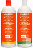 NEW Cantu Shea Butter Sulfate-Free Shampoo & Conditioner Set, 33.8 fl oz Each, 2-Pack, Lot 24351 DB2