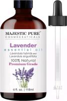 NEW Majestic Pure Lavender Essential Oil 4oz 100% Natural, Premium Grade, with Dropper, Exp 09/2027