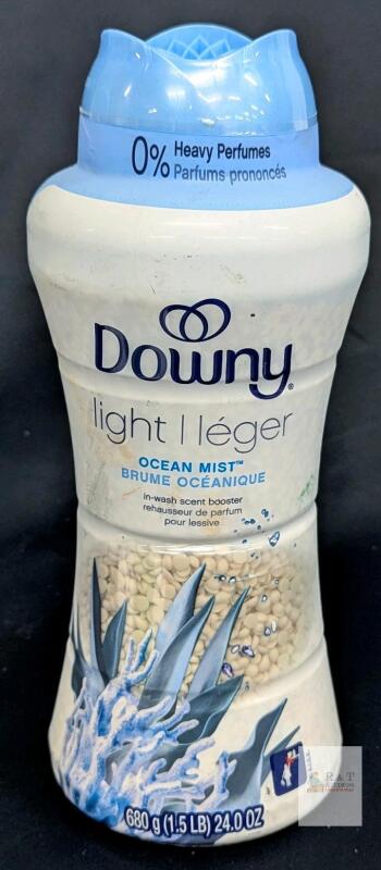 NEW Downy Light Ocean Mist In-Wash Scent Booster Beads, 24 oz Bottle, 0% Heavy Perfumes, HE Compatible