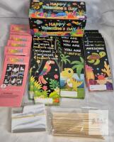 SpringFlower Magic Scratch Art Set, Animals & Dinosaur Cards, Styluses, Envelopes