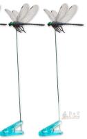 NEW BEIQIYA Dragonfly Garden Stakes 2-Pack, 12.6" Stake, 5.3" Dragonfly, Outdoor Yard Decor, X004P8VZ3F
