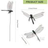 NEW BEIQIYA Dragonfly Garden Stakes 2-Pack, 12.6" Stake, 5.3" Dragonfly, Outdoor Yard Decor, X004P8VZ3F - 2