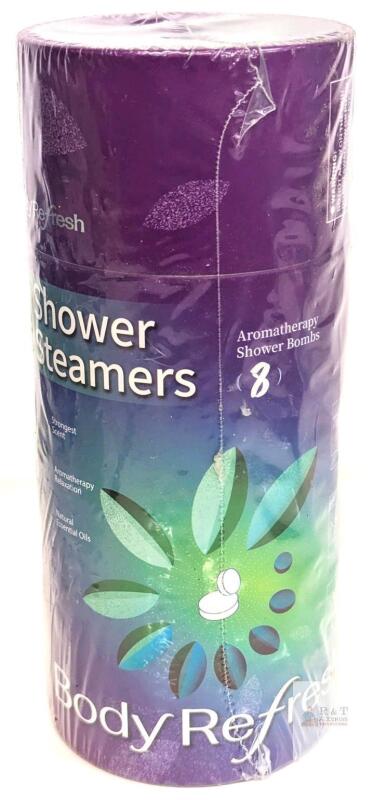 NEW Refresh Aromatherapy Shower Steamers &ndash; 8 Pack, Exp. 7/2028, Sealed Package, Essential Oils