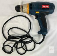 Ryobi Corded Drill/Driver, 3/8 in Keyless Chuck, 4.5A, Variable Speed, Serial CS0934 29559