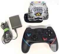 Nintendo Switch Wireless Game Controller & RedOctane Guitar Hero Grip for Nintendo DS controller only tested for power, others Untested