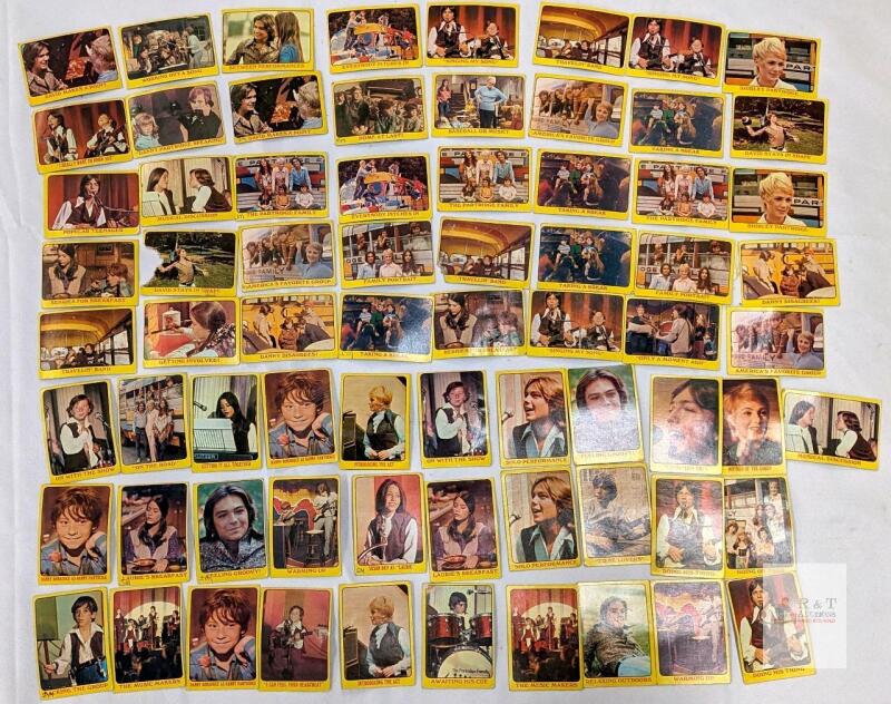 1971 Topps Partridge Family Trading Card Lot ~54 Cards, Puzzle Backs, Bio/Trivia Inserts