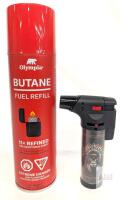 Butane Torch Lighter with Adjustable Flame and Safety Lock, Skull Headdress Design