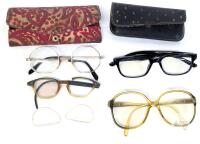 Vintage KM Marcolin Octagonal Gold Metal Eyeglasses Frame 5.2" Wide Italy R.P.VLC Marked