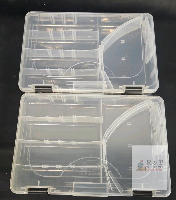 new Plano 3620 ProLatch Tackle Utility Box, Adjustable Compartments, Clear Plastic, 11"x7.25"x1.75"