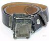 PU/Split Leather Belt, Size 44, Truck Metal Buckle, Model 011A, Serial 1169 - 2