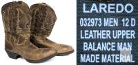 Laredo Men&rsquo;s Cowboy Boots 032973 Size 12 D Brown Leather Upper Western Pull-On