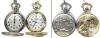Milano Expressions Quartz Pocket Watches, Silver/Gold Tone, Chains, Mercedes 1908 & Eagle Covers