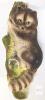 Hand-Painted Ceramic Raccoon Wall Plaque 12" Signed "Lea 83" Figurine Hanging Decor