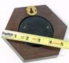 Vintage English Aneroid Wall Barometer, Brass & Wood Hexagonal Case, 26&ndash;31 inHg Scale - 4