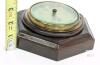 Vintage English Aneroid Wall Barometer, Brass & Wood Hexagonal Case, 26&ndash;31 inHg Scale - 5