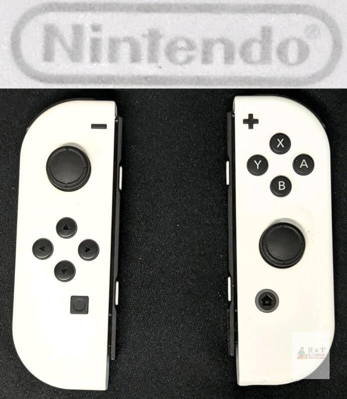 Nintendo Switch OLED White Joy-Con Controller Pair HAC-015 HAC-016, Untested, FCC ID BKEHAC016