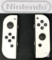Nintendo Switch OLED White Joy-Con Controller Pair HAC-015 HAC-016, Untested, FCC ID BKEHAC016