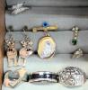 Large Vintage Wooden Jewelry Box withJewelry Pieces, Earrings, Rings & Necklaces - 2
