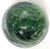 Green Swirl Solid Glass Art Paperweight, 3-Inch Diameter, Flat Base, Decorative Collectible - 2
