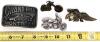 Grand Prix Montr&eacute;al Belt Buckle & Motorcycle Pins Set, Metal, Canada Marked, Vintage Motorsports - 2