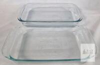 Pyrex 2232 2-Quart in Glass Baking Dish & Marinex Rectangular Bakeware Set, Clear