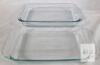 Pyrex 2232 2-Quart in Glass Baking Dish & Marinex Rectangular Bakeware Set, Clear