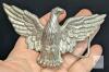 Large 6" Silver Tone Eagle Belt Buckle, Cast Metal, Classic Western or Americana Style - 4