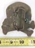 Vintage Brass Skull and Crossbones Belt Buckle, 3.75" Wide, 1970s-80s, Antique Finish - 3