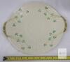 Belleek Ireland Shamrock Basket Weave Handled Plate 10.5" Parian Porcelain, 1965&ndash;1980 - 4