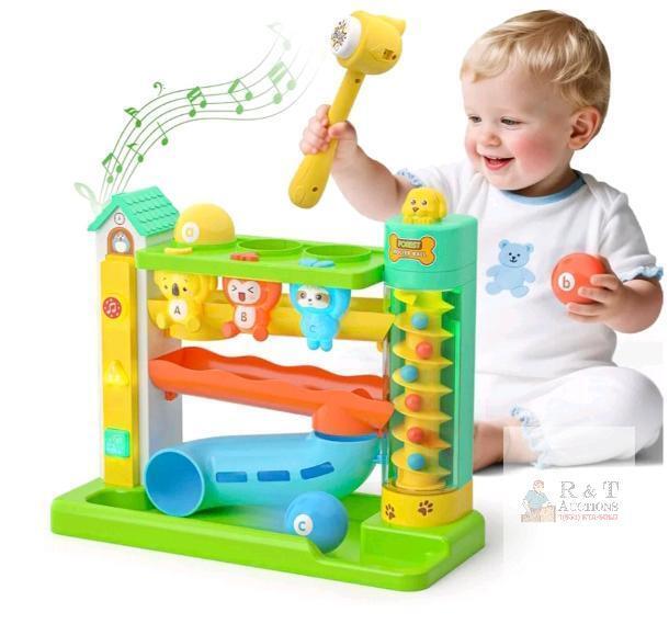 NEW Bilingual Pound A Ball: Forest Adventure, NO.XQS6015A, 6m-3yr, Songs, 3 Balls, 1 Hammer