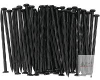 Garacok Landscape Edging Stakes, Black Plastic, 198mm (7.8in), 100 Count, Twisted Grip, X0046UEC4L