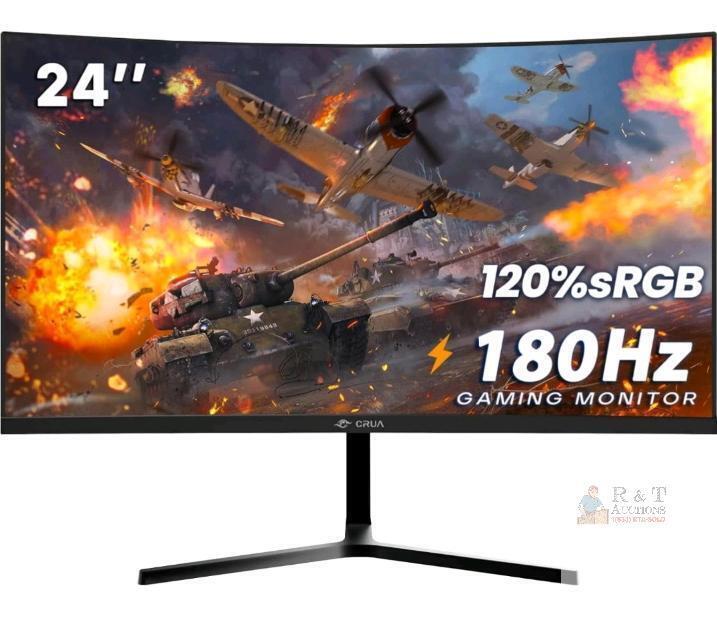 CRUA CR240DM 24" Curved Gaming Monitor, 180Hz, 120% sRGB, 1920x1080, 3ms, VA, 16:9, HDMI/DP