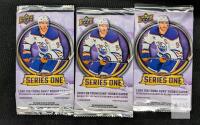 2025-26 Upper Deck Series One Hockey Packs | 4 Cards Each | Young Guns Rookie Chase | 3 Total