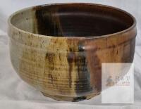 Signed Harris Studio Pottery Bowl, 9.5&rdquo; Diameter, 5.5&rdquo; Tall, Multicolor Glaze, Handmade