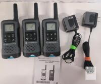 Motorola Talkabout T200 Series Two-Way Radios (3-Pack) with 2 Chargers & Manual, 22 Channels